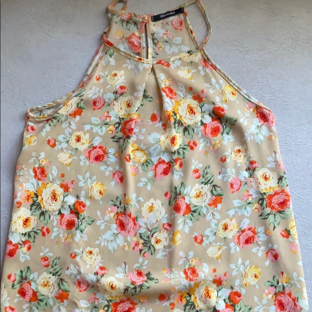 Floral halter top